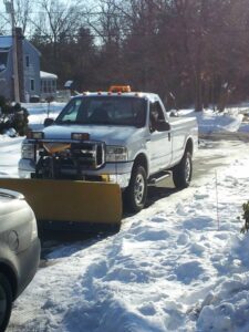 snow plowing truck